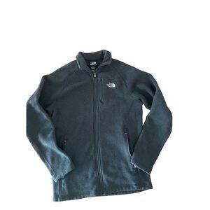 North Face Jacket Womens Small Long Sleeve Full Zip Black  Sweater Fleece